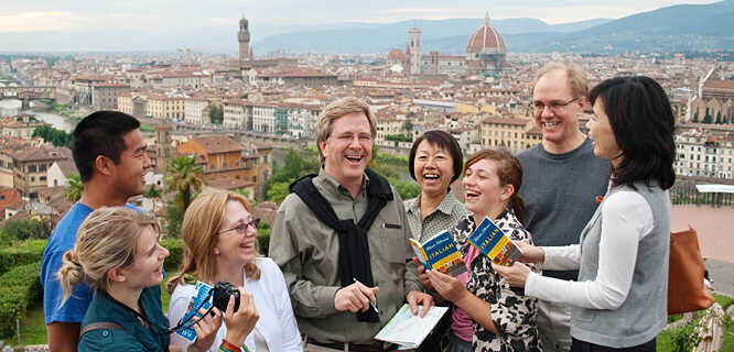 Rick with fans in Florence